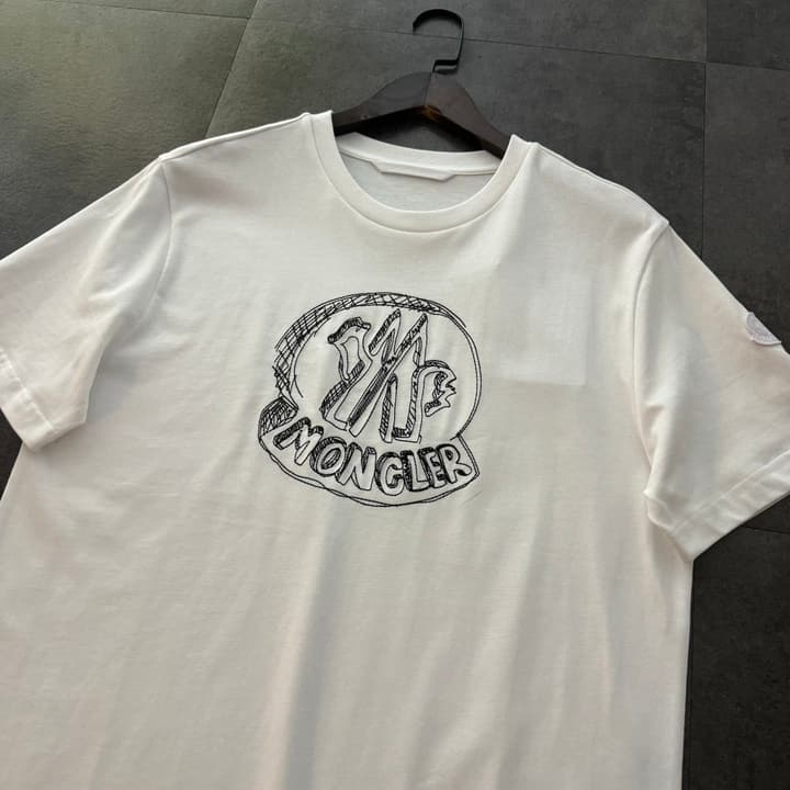 Moncler Letter Pattern Crewneck T-Shirt – 2026SS in Black