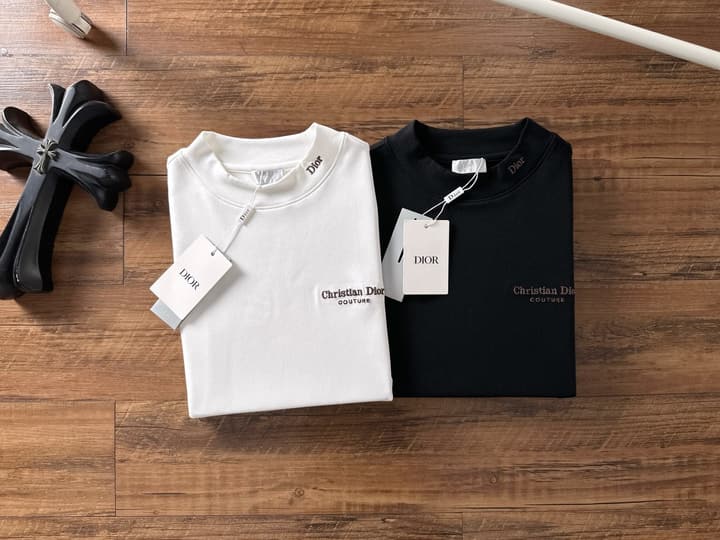 Dior Fashion Casual Long Sleeve T-Shirt – 2025FW in Classic Black