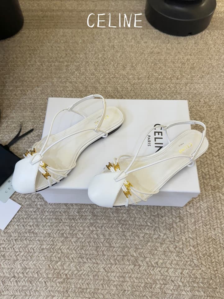 Celine Triomphe Ankle Strap Sandals – Spring/Summer Collection in Black