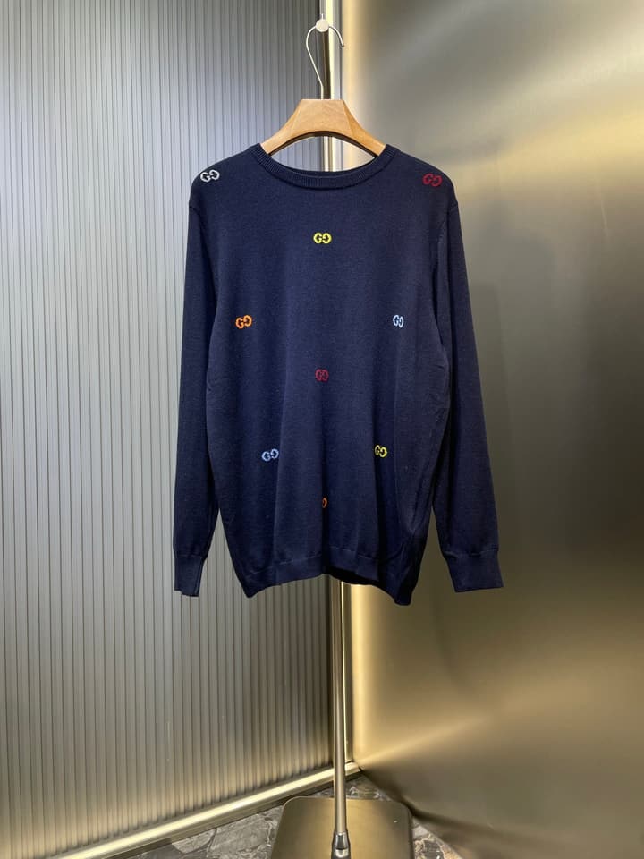 Gucci Embroidered Top – 2025FW in Dark Blue