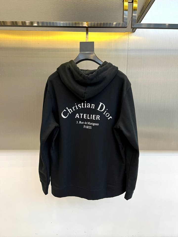 Dior Atelier Hooded Sweatshirt – 2025 FW in Classic Black