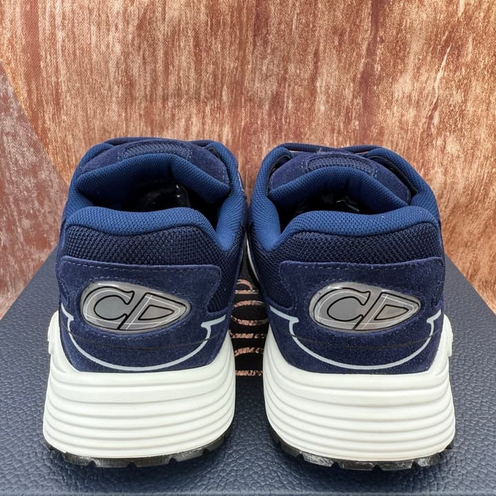 Dior B30 Technical Fabric Sneakers in Navy Blue Mesh B30 Sneaker