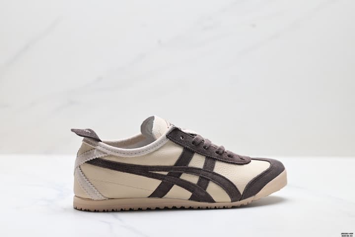 Onitsuka Tiger NIPPON MADE Mexico 66 Deluxe Sneakers in Beige And Dark Brown