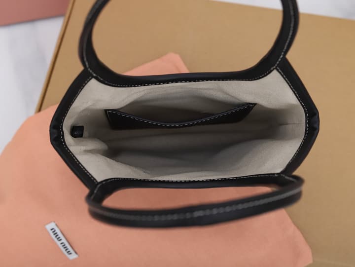 Miu Miu Mini Tote Bag in Black