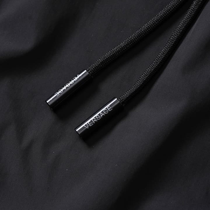 Versace Webbing Detail Swim Trunks – Spring/Summer 2026 Collection in Black