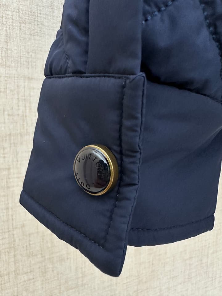 Louis Vuitton Diamond Quilted Jacket in Deep Navy Quilted Jacket