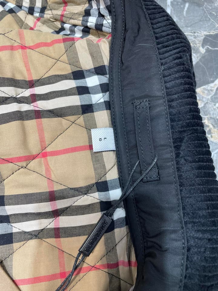 Burberry Quilted Long-Sleeve Jacket – 25FW in Charcoal Grey