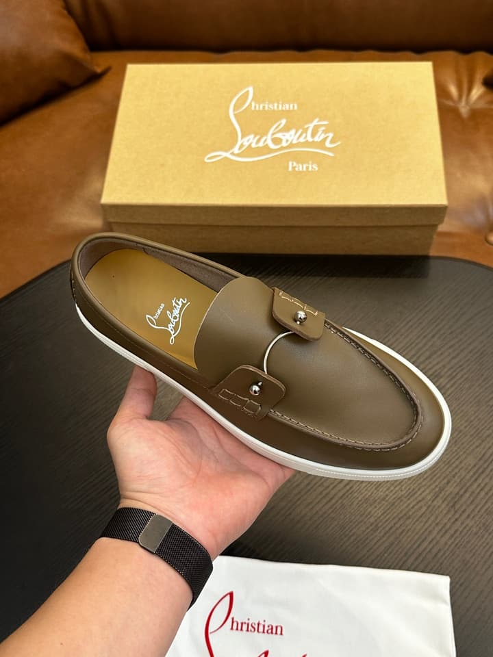 Christian Louboutin Men's Casual Sneakers in Light Grey