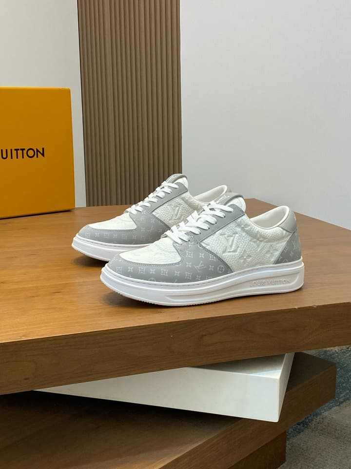 Louis Vuitton Nappa Leather Lightweight Sneakers in All White