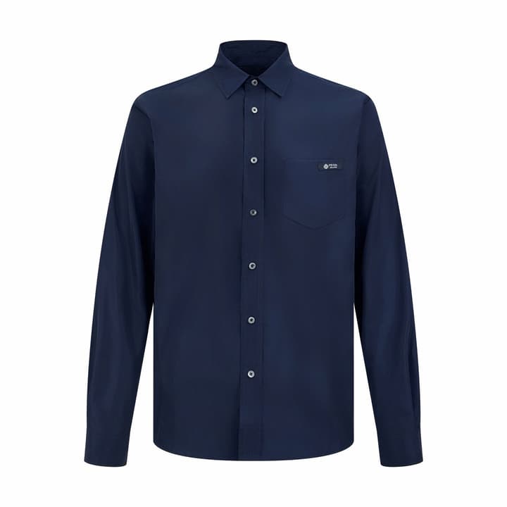 Prada Triangle Logo Re-Nylon Shirt in Deep Sea Blue