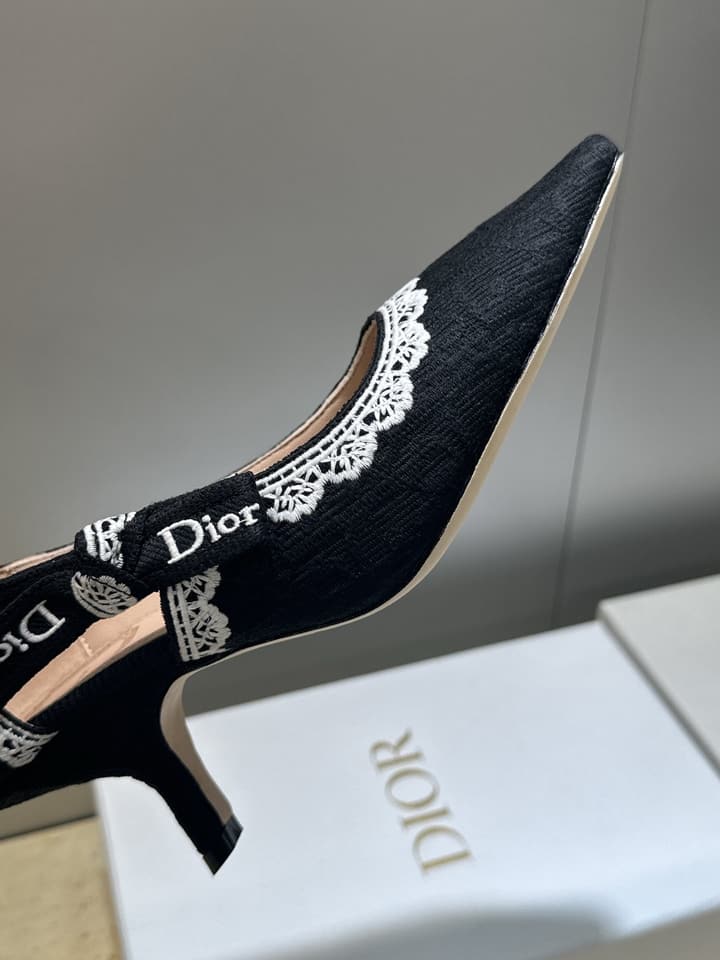 Dior J'Adior Dentelle Jelly Bow Pumps – 2026 Early Spring Collection in Black 6.5cm Heel