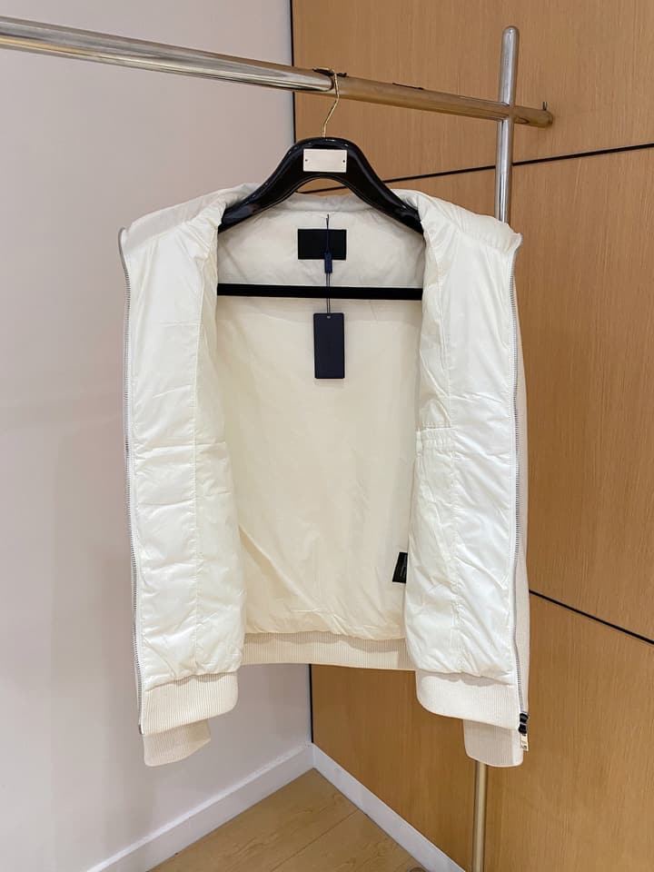 Prada Spliced Knit Down Jacket – FW2024 in Black Knit Down Jacket