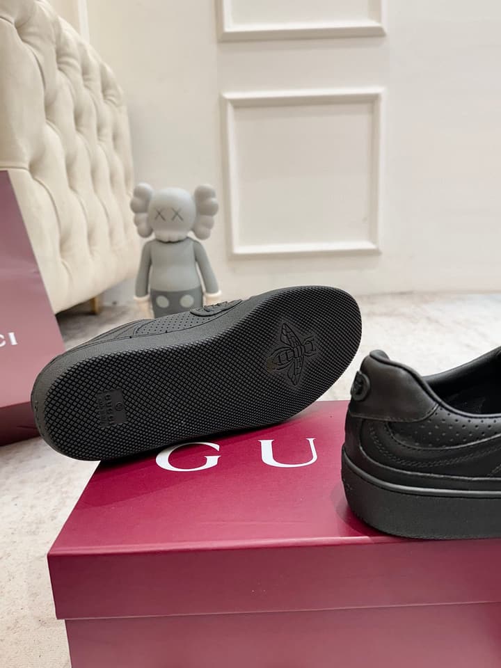 Gucci Retro German Training Sneakers in Black Monochromatic