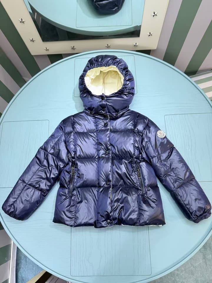 Moncler Children's Puffer Jacket – Kids Collection – 2025FW in Glossy Black