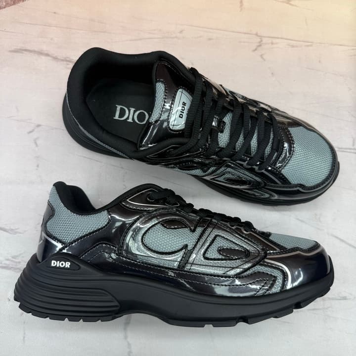 Dior B30 Unisex Sneakers in Glossy Black