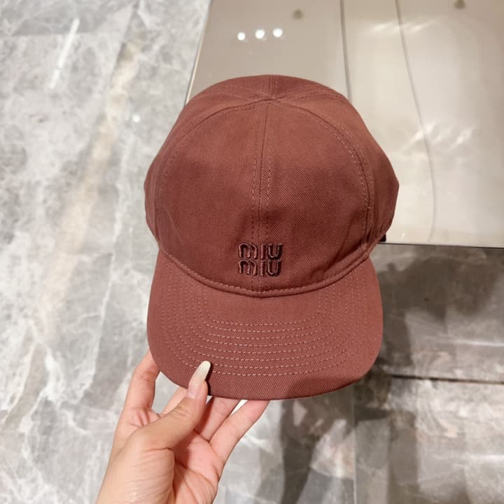 Miu Miu Classic Embroidered Baseball Cap