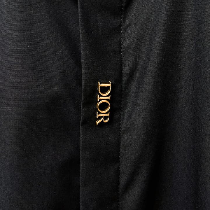 Dior Classic CD Metal Placket Shirt in Black