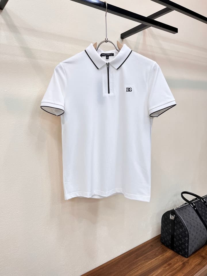 Dolce & Gabbana Embroidered Logo Pique Polo Shirt – 2026 Spring/Summer Collection in Classic Black