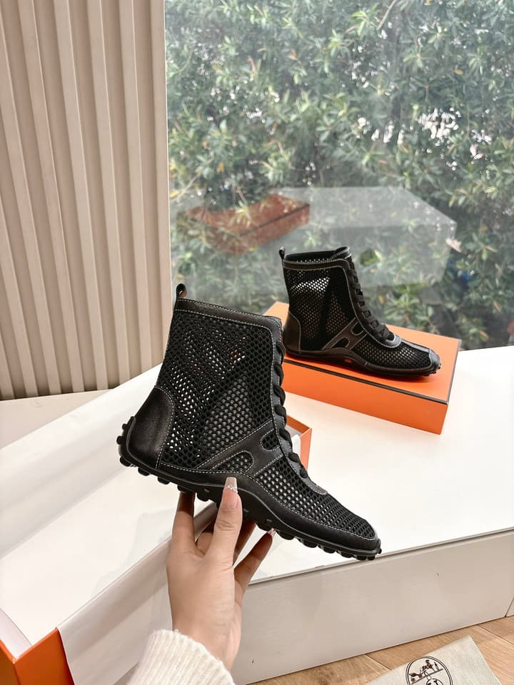 Hermès Bouncing Mesh Sneakers in Black