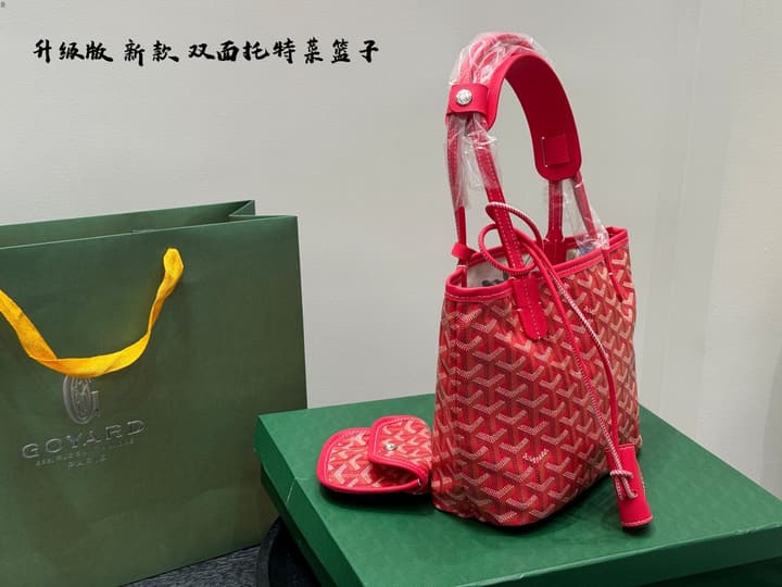 Goyard Mini Reversible Tote Bag in Bright Red