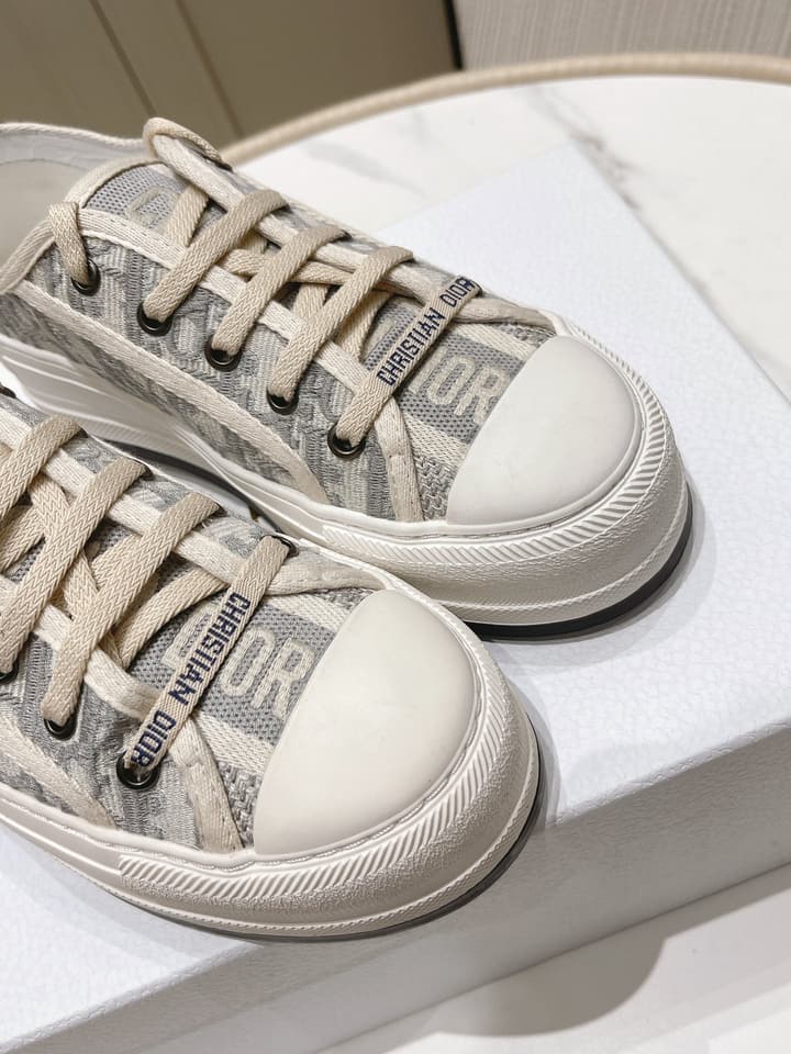 Dior Walk'n'Dior Oblique Embroidered Platform Sneakers in Dark Oblique