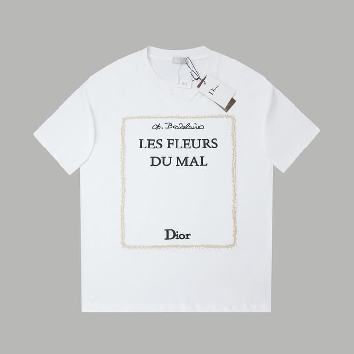 Dior Logo Embroidered Short-Sleeve T-Shirt – 26SS Early Spring Collection in Black Dracula