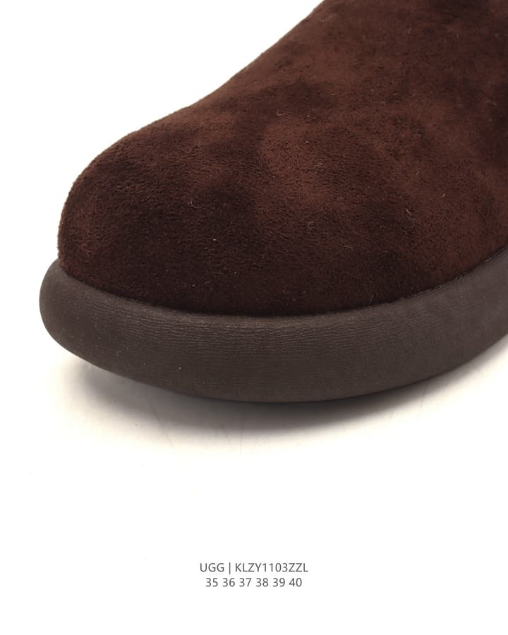 UGG Retro Color-Block Sheepskin Slippers – Autumn/Winter Collection in Brown Suede