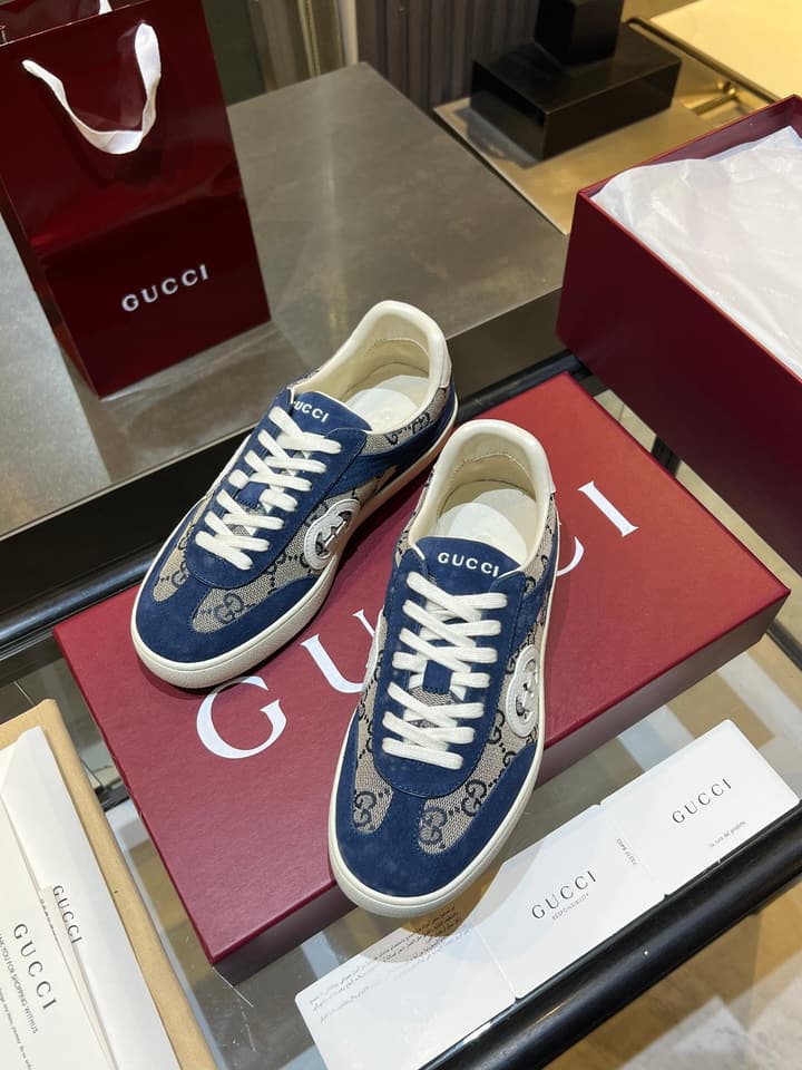 Gucci Retro German Training Sneakers in Black Monochromatic