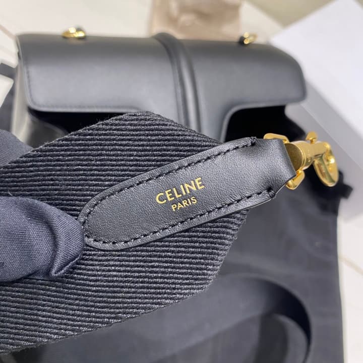 Celine Teen 16 Crossbody Bag in Black Leather
