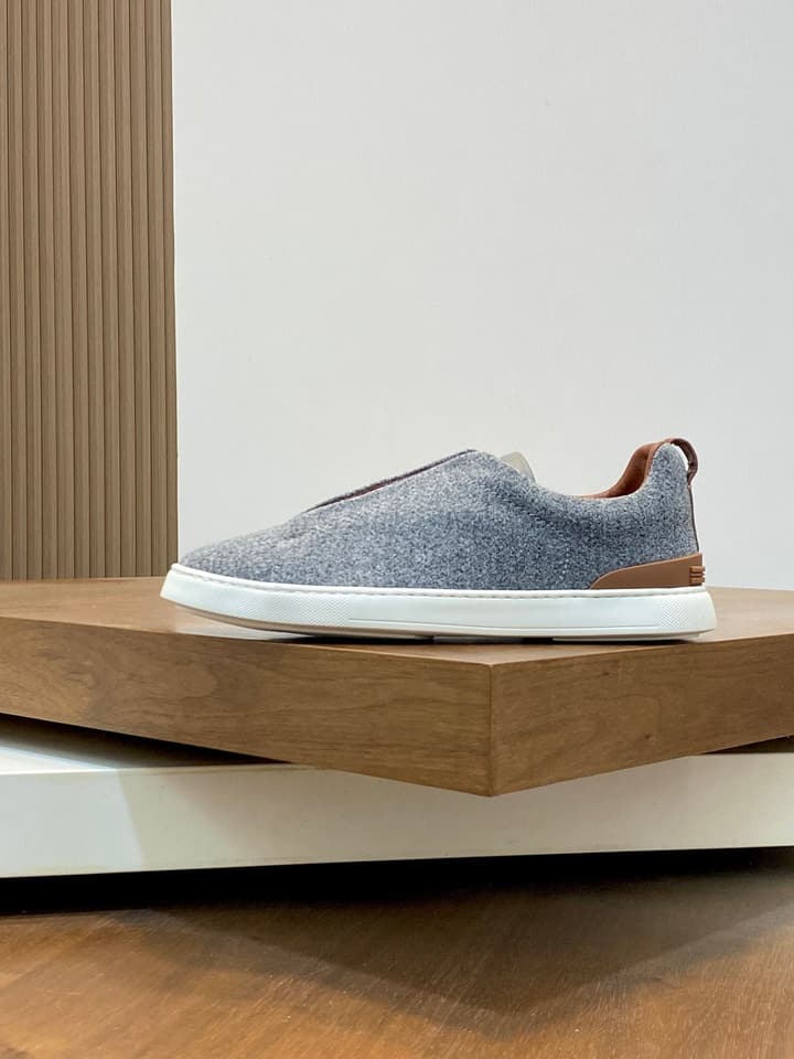 Ermenegildo Zegna Triple Stitch Sneakers in Black