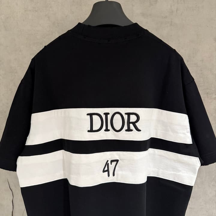 Dior Patch Embroidered Heavyweight T-Shirt in Black
