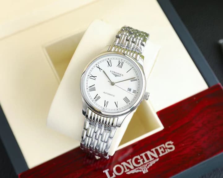Longines Lyre Series 39mm Automatic Watch in Stainless Steel White Roman Dial