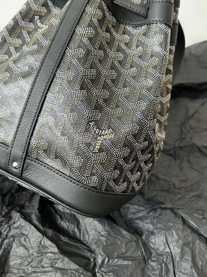 Goyard Petit Flot Bucket Bag in Black Monogram Bucket Bag