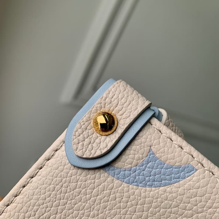 Louis Vuitton ONTHEGO Small Monogram Tote Bag in Cream With Blue Monogram