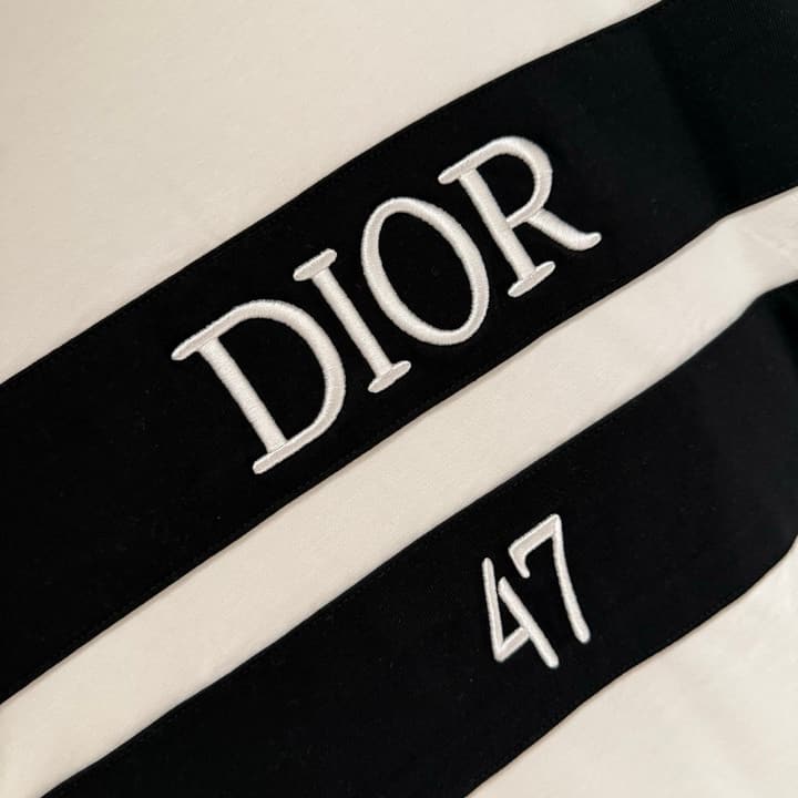 Dior Patch Embroidered Heavyweight T-Shirt in Black