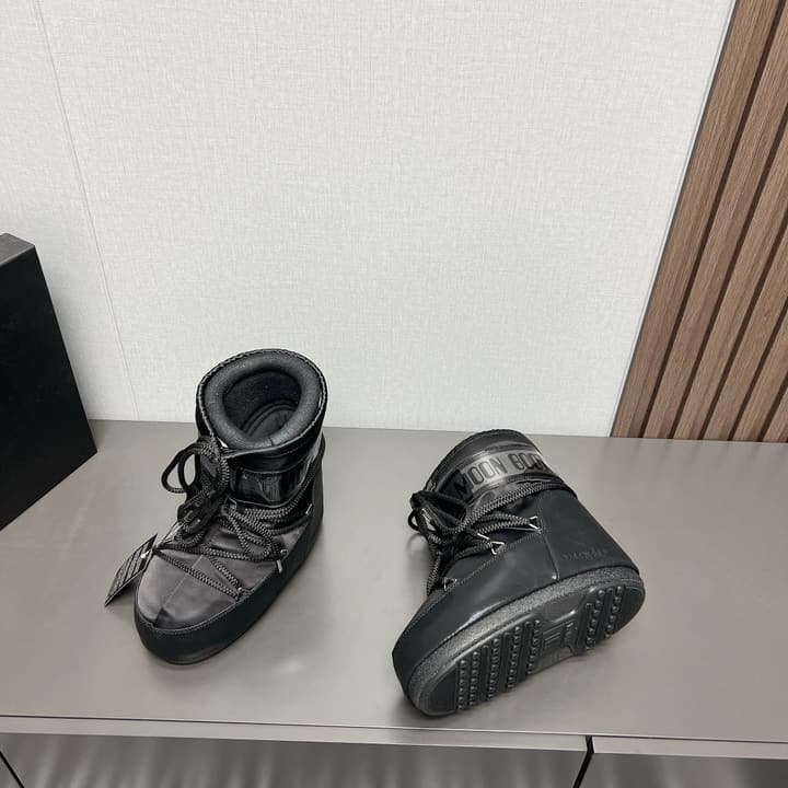 Moon Boot 2024 Autumn/Winter Platform Snow Ankle Boots – 2024FW in All Black
