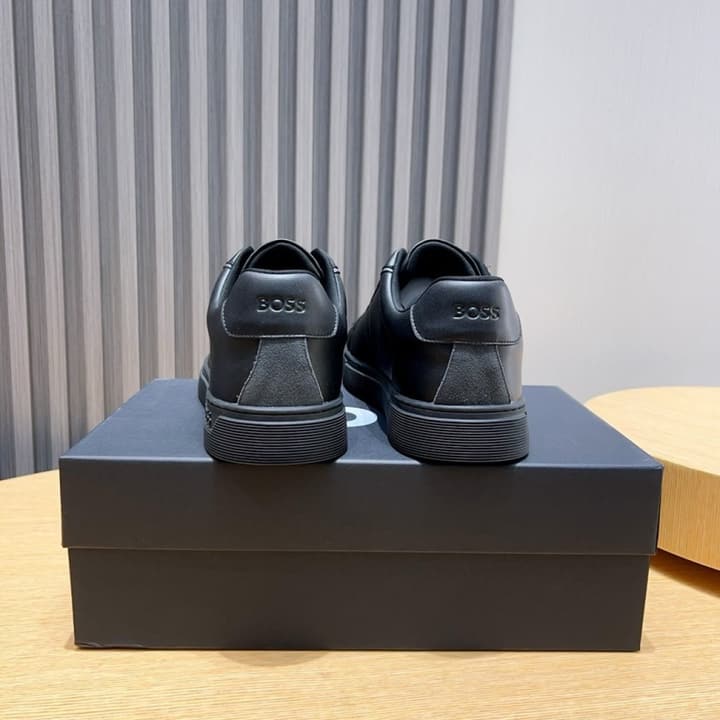 Boss Classic Driving Shoes in Black With Polished Toe