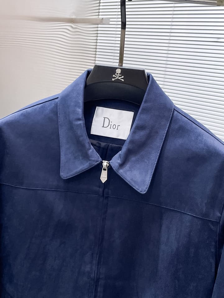 Dior Lapel Collar Jacket – 2025 Collection in Beige Bomber Jacket