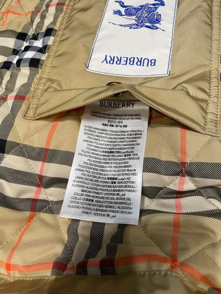 Burberry Checkerboard Padded Jacket in Black