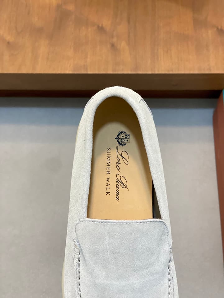 Loro Piana Suede Leather Slip-On Loafers in Black Suede