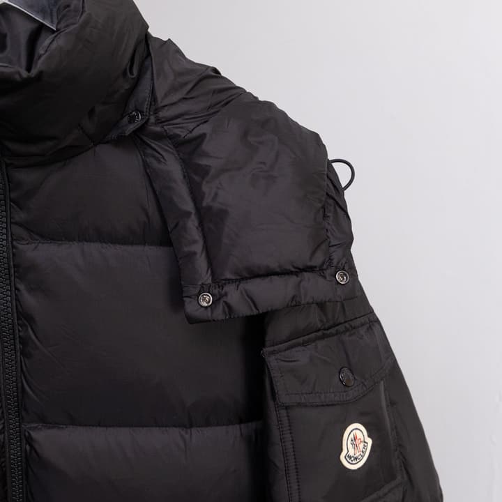 Moncler Couyere Detachable Hood Down Jacket in Black Down Jacket
