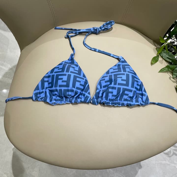 Fendi Versatile One-Piece Bikini Swimsuit in Brown Ff Logo Bikini