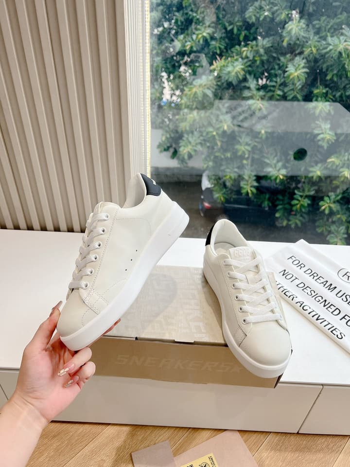 Golden Goose Space Distressed Sneakers – 2024 Collection in White 1