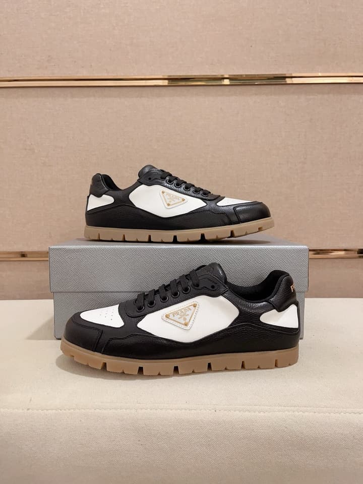 Prada Men's Air Cushion Sneakers in Beige Suede
