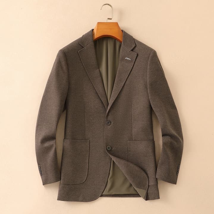 Zegna Men's Wool Houndstooth Blazer – 2025FW in Deep Burgundy Houndstooth