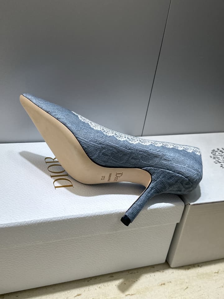 Dior J'Adior Dentelle Jelly Bow Pumps – 2026 Early Spring Collection in Black 6.5cm Heel