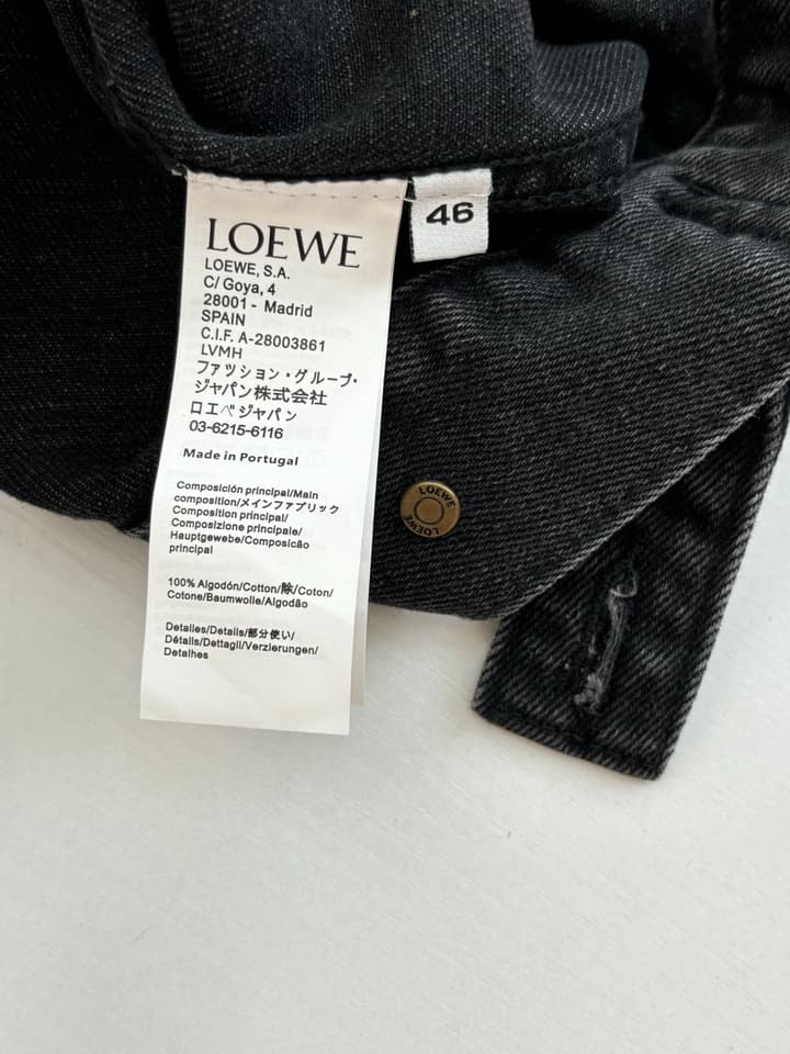 Loewe Anagram Denim Jacket – 24FW in Black Denim