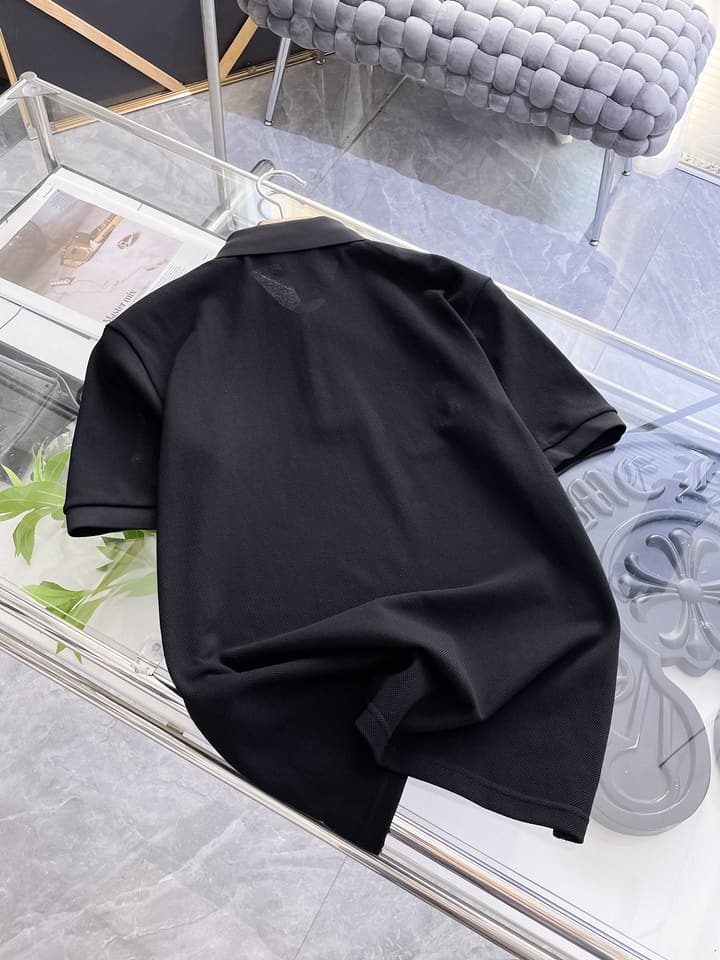 Dolce & Gabbana Minimalist Piqué Polo Shirt – Spring/Summer Collection – 2026 in Black Patch Logo