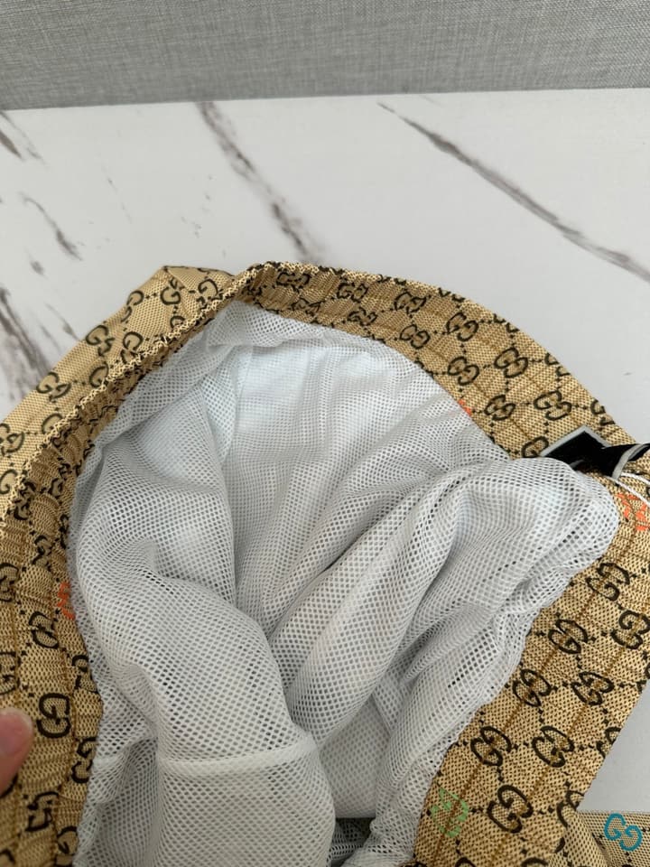 Gucci Men's Casual Beach Shorts – 2025SS in Beige GG Monogram