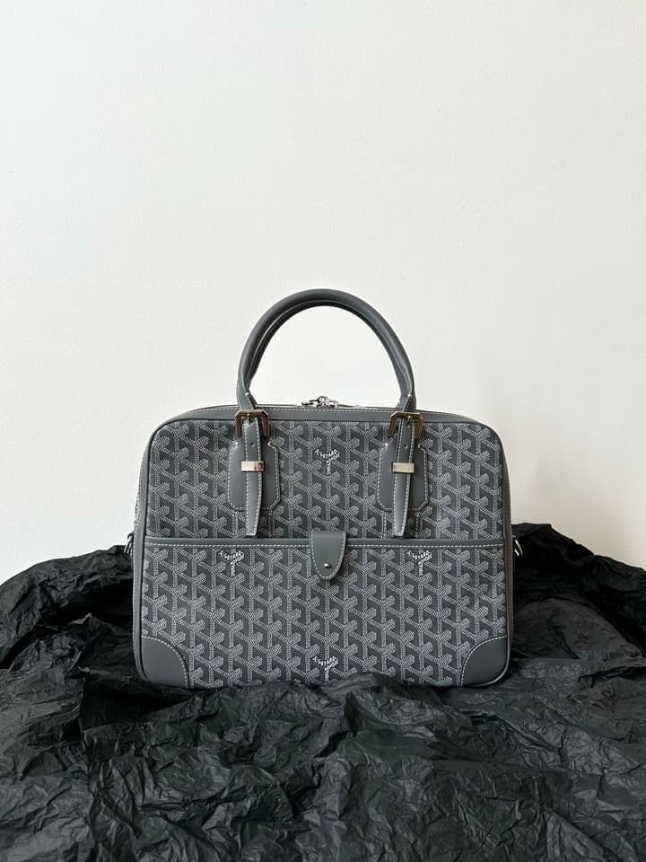 Goyard Men's Briefcase – Grey in Grey
